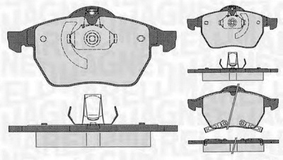 MAGNETI MARELLI 363916060386 -  Комплект тормозных колодок, дисковый тормоз
